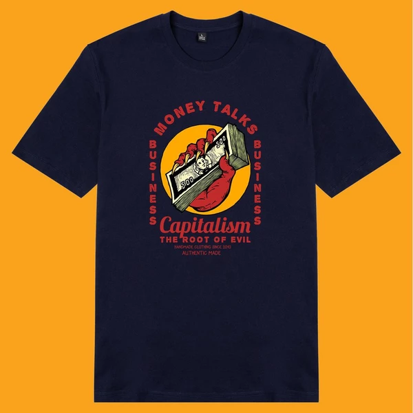 Áo thun ngắn tay unisex Chodole cho cả nam và nữ, chất liệu vải cotton in cotton in hình Root of Evil
