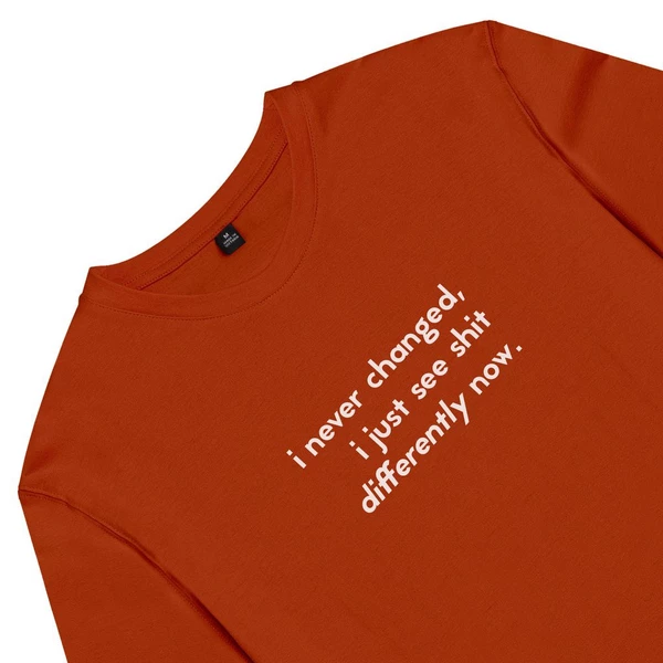 Áo thun tay ngắn unisex Chodole cho cả nam và nữ, chất liệu vải cotton in hình I see shit differently now