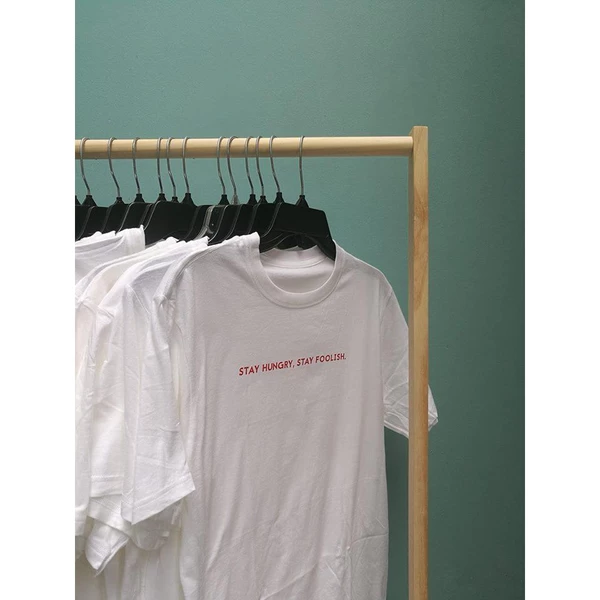 Áo thun cotton 100% in chữ Stay hungry, stay foolish