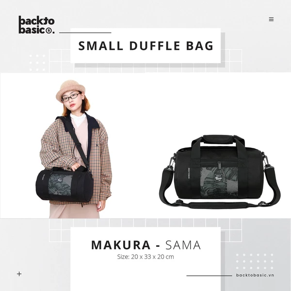 Túi trống thể thao du lịch chống nước size nhỏ Back To Basic - Makura Sama