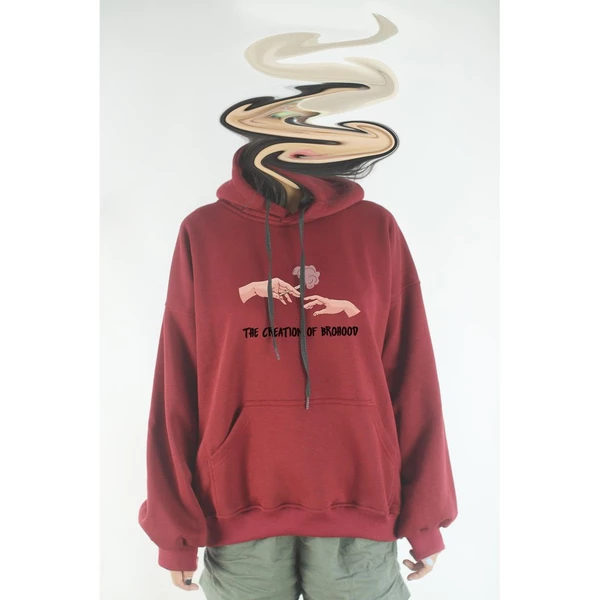 Áo hoodie unisex chodole chất liệu hoodie nỉ, đẹp form rộng cho cả nam và nữ in hình độc đáo The creation of brohood