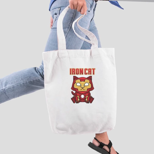 Túi vải tote bag của Chodole chất liệu túi canvas vải bố đẹp in hình độc đáo thú cưng Cat Lovers - Iron Cat