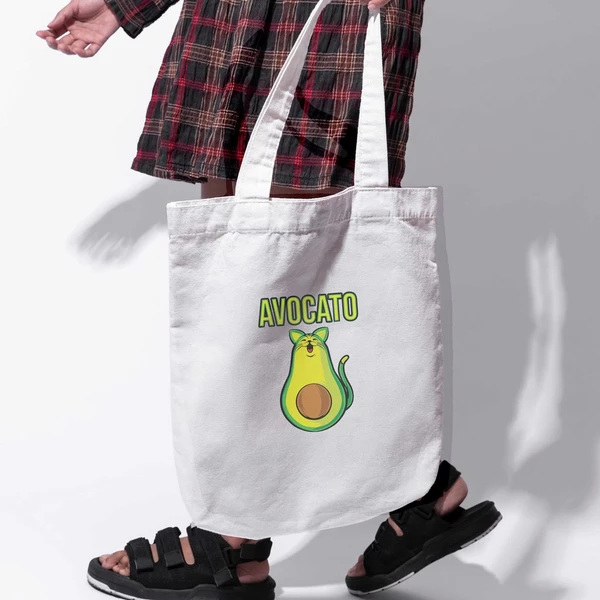  Túi vải tote bag của Chodole chất liệu túi canvas vải bố đẹp in hình độc đáo thú cưng thú cưng Cat Lovers - Avocato 2