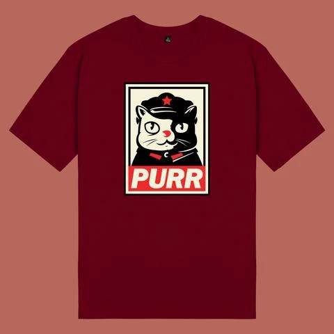 Áo thun tay ngắn unisex Chodole cho cả nam và nữ, chất liệu vải cotton in hình thú cưng Cat Lover series - Purr Meow