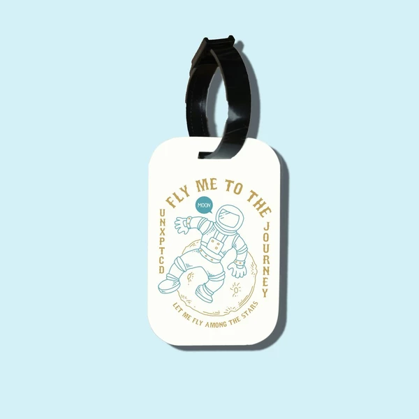 Travel tag cho túi xách/balo du lịch in hình Fly me to the moon