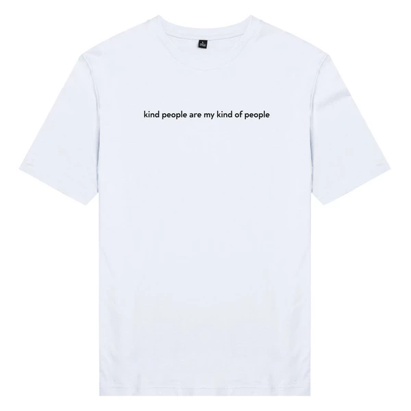 Áo thun tay ngắn unisex Chodole cho cả nam và nữ, chất liệu vải cotton in chữ KIND PEOPLE ARE MY KIND OF PEOPLE