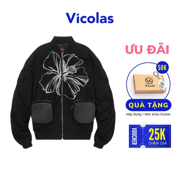 Áo khoác bomber nam túi hộp cá tính V VICOLAS BOMBER JACKET
