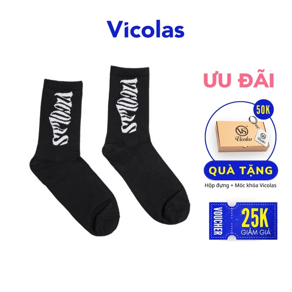 Tất cổ cao unisex VICOLAS - V - VICOLAS DAILY SOCKS
