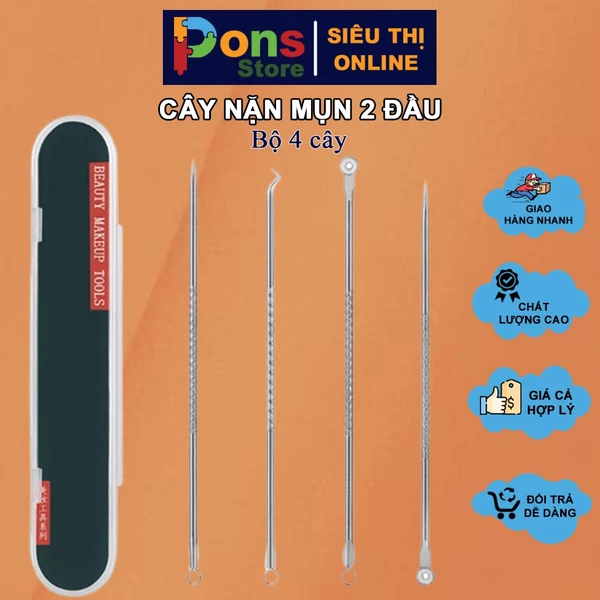 Cây nặn mụn 2 đầu (bộ 4 cây) - PON81