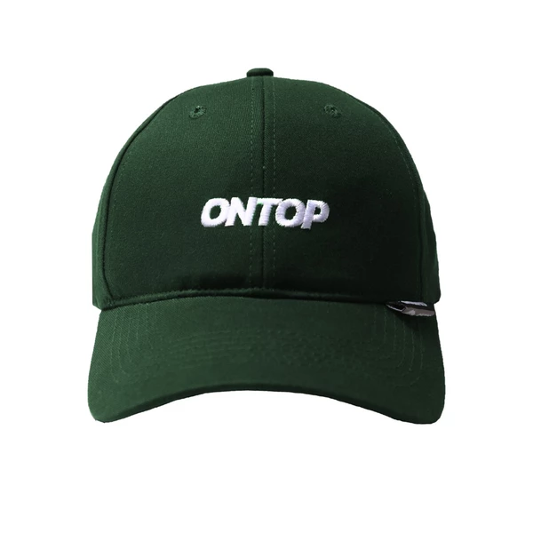 Mũ lưỡi trai nam nữ local brand ONTOP đen xanh thêu chữ form mềm Basic Cap | O-CAP01