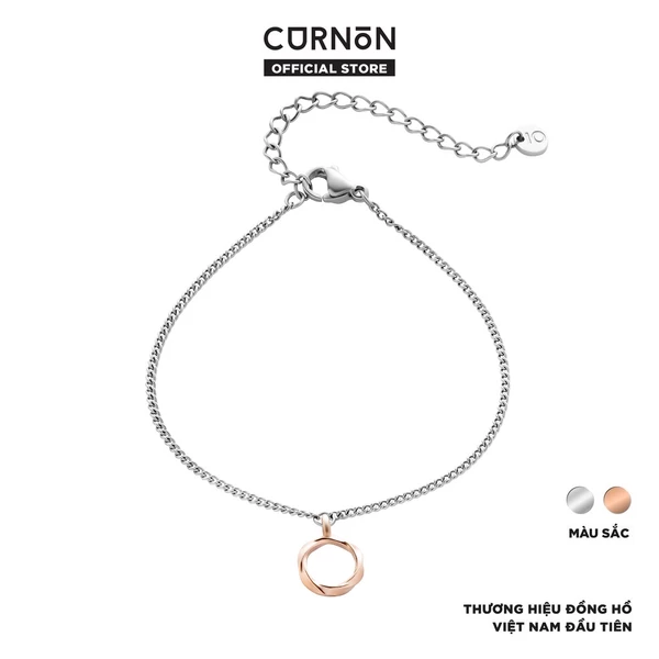 Vòng Tay Nữ Curnon Hazel Bracelet - Trang Sức Phụ Kiện Đeo Tay Thời Trang - Thiết Kế Basic dịu dàng mặt tròn xoắn