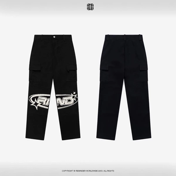 QUẦN KAKI REMINDER LOGO CARGO PANT BLACK