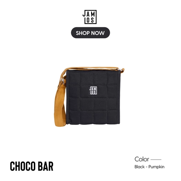 Choco Bar Sling - túi vải canvas chần đeo chéo hộp vuông Jamlos