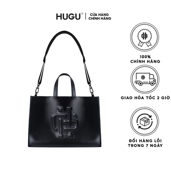 Túi xách da nam dáng shopping bag cao cấp du lịch kết hợp công sở Ankalen Leather brand HUGU form đứng cứng cáp