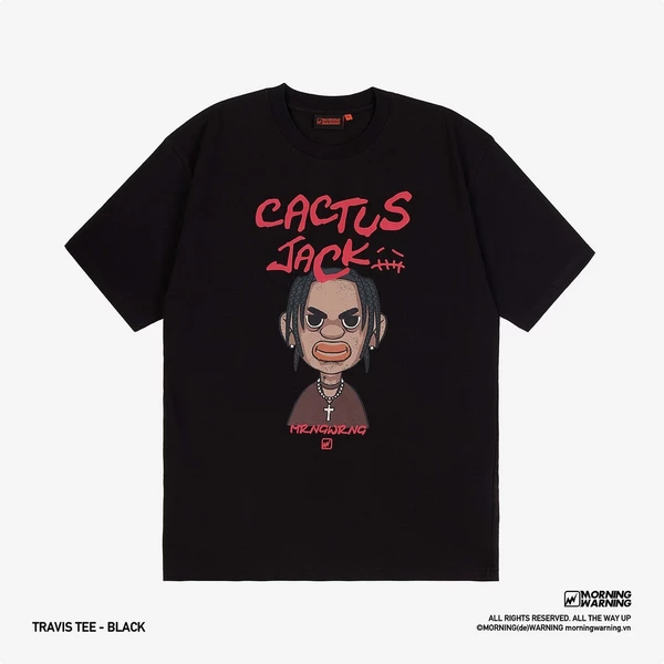 Áo thun Morning Warning Travis Tee - Áo Thun Unisex Form Rộng Tay Lỡ Oversize Cotton 100% Local Brand