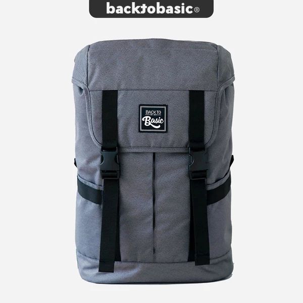 Balo thiết kế Back To Basic - KEIKEN GREY chống nước tốt, ngăn laptop chống sốc