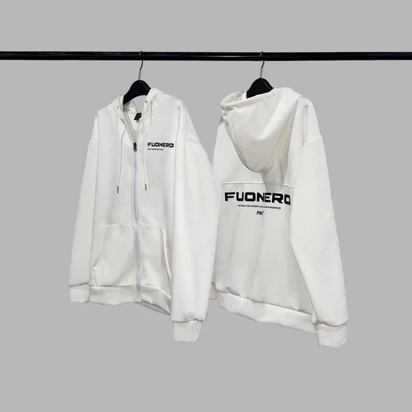 Áo hoodie zip FNC Fuonero da lộn