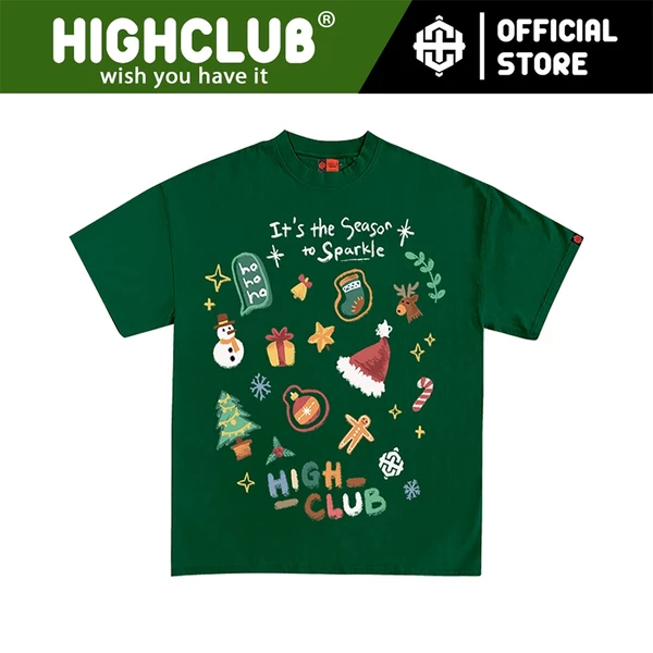 Áo Thun THE GIFT Tay Lỡ Unisex Nam/Nữ XANH LÁ Cổ Tròn - HIGHCLUB Brand Chính Hãng