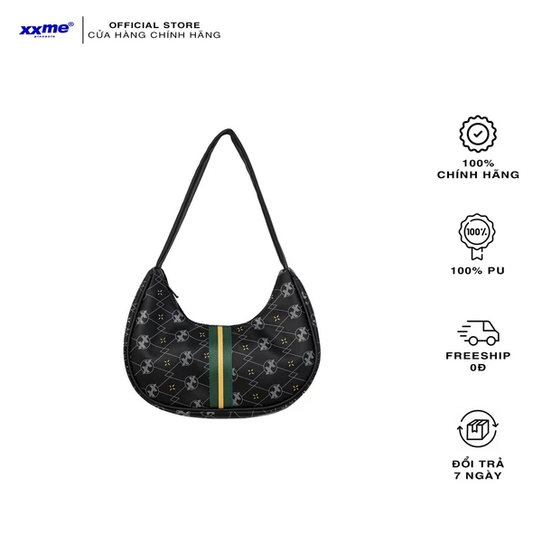 Túi xách da | Túi nữ da đeo vai / cặp nách Monogram Aydede Bag - XXME - Full Print Monogram