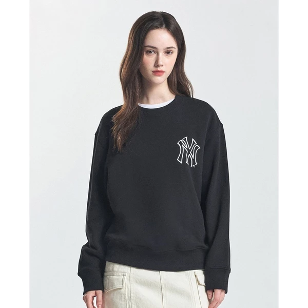 MLB - Áo sweatshirt unisex cổ tròn tay dài Basic Mega Logo Over Fit_3AMTB0744-50BKS