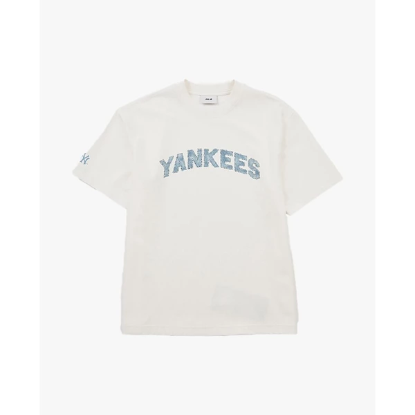 MLB - Áo thun unisex Denim Like Lettering Monogram_3ATSM1153-50IVS