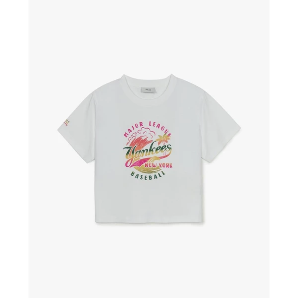 MLB - Áo thun nữ cổ tròn tay ngắn Summer Vintage_3FTSX0153-50WHS