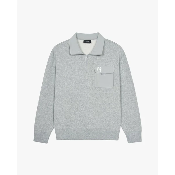MLB - Áo sweatshirt nam cổ bẻ tay dài Basic Gorpcore_3AMTB1144-50MGS