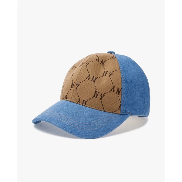 MLB - Nón bóng chày unisex Denim pha Jacquard Dia Monogram_3ACPDM14N-50BLL