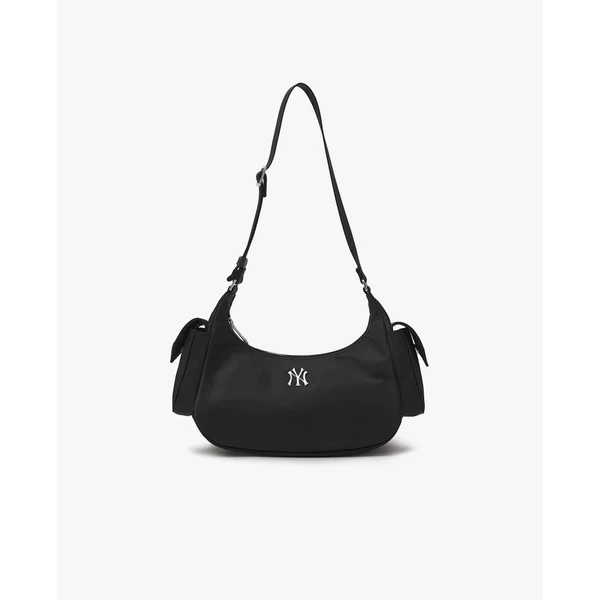 MLB - Túi đeo vai nữ phom chữ nhật Nylon Cargo_3ABQM044N-50BKS
