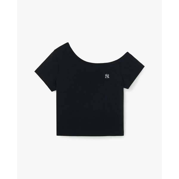 MLB - Áo trễ vai nữ Basic Small Logo_3FTSB6753-50BKS