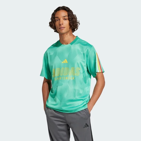 adidas Phong cách sống Áo Thun House of Tiro Nations Pack Nam màu xanh lá JC8003