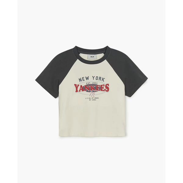 MLB - Áo croptop nữ cổ tròn tay ngắn Classic Varsity_3FTSV0853-50CRS