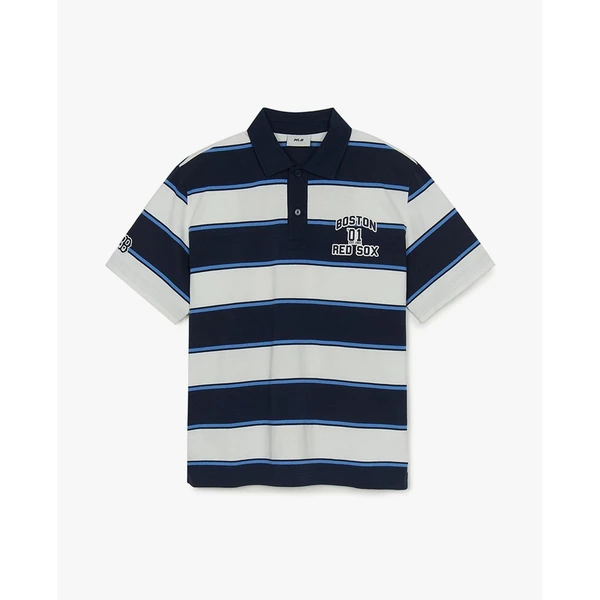 MLB - Áo polo unisex Varsity Stripe Overfit_3APQV0253-43NYS