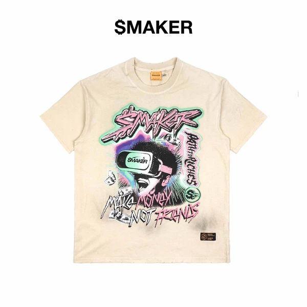 [SMAKER] Áo thun 100% cotton washed màu tan - PATH TO RICHES WASHED TEE IN TAN