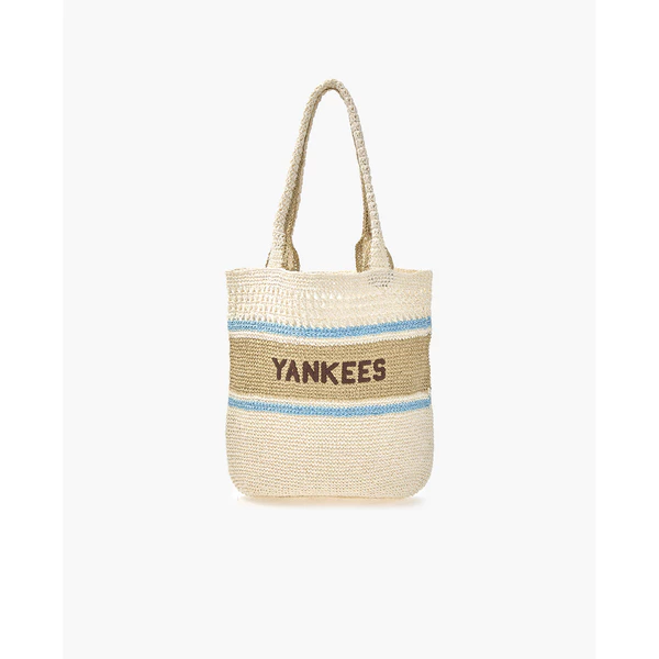 MLB - Túi tote unisex dệt kim phom chữ nhật Summer_3AORR0153-50IVS