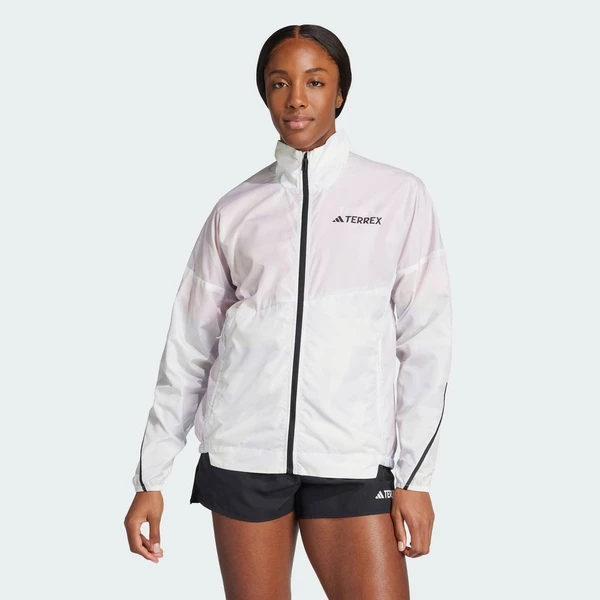 adidas Hiking Terrex Multi Printed Wind Jacket Women Grey JD8437