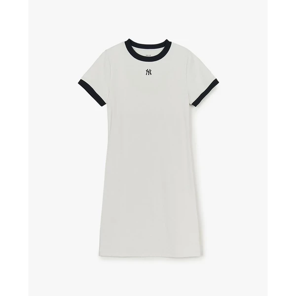 MLB - Đầm midi cổ tròn tay ngắn Basic Slim Fit_3FOPB0453-50IVS