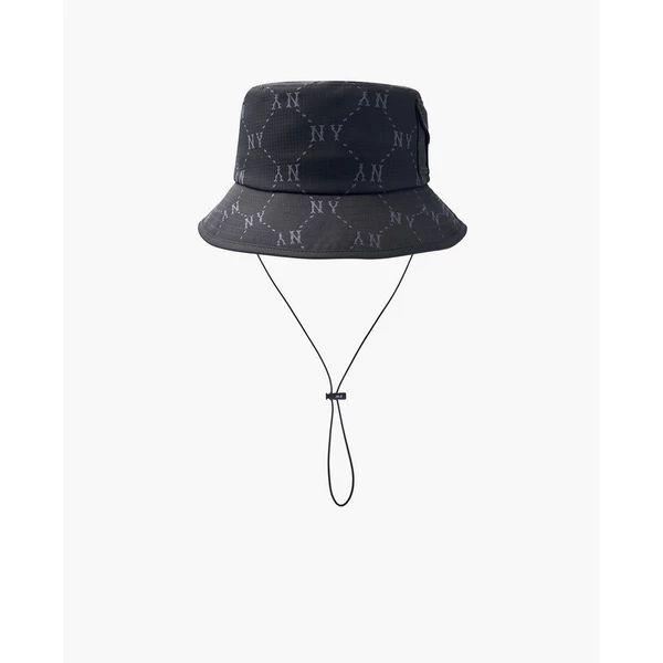 MLB - Nón bucket unisex Diamond Monogram Sporty Safari_3AHTM015N-50BKS
