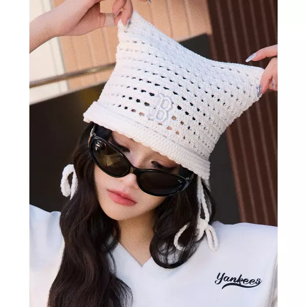 MLB - Nón len unisex tai mèo thắt nơ Summer_3ABNB0263-43CRS