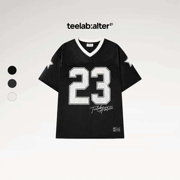 Teelab Alter Oversized Mesh Mesh Jersey Basketball No.23 Tee TS220