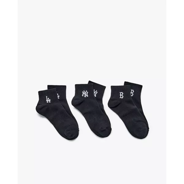 MLB - Set 3 vớ unisex cổ thấp Small Logo_3ASOLS15N-00MGS