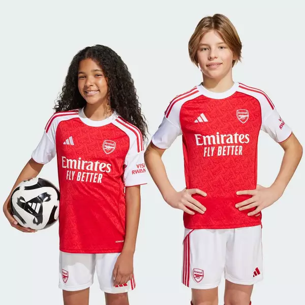 adidas Bóng đá Áo Đấu Sân Nhà Arsenal 25/26 Trẻ Em Trẻ em Đỏ JI9533