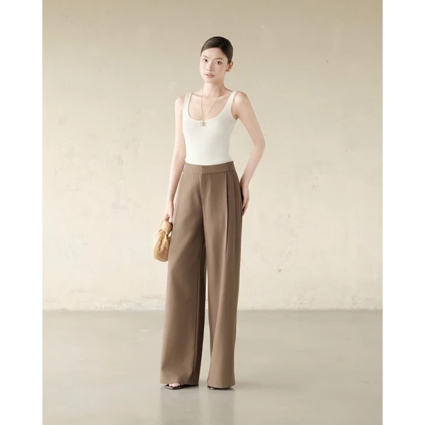 RUBIES Audrey Pants - Quần Dài Nữ Cạp Lưng Mỹ Ống Suông Rộng