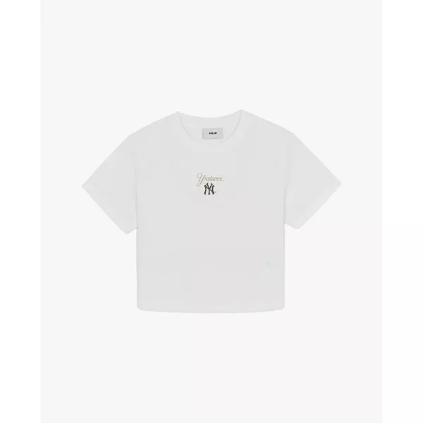 MLB - Áo croptop nữ cổ tròn tay ngắn Sheriff Logo_3FTSB8463-50WHS