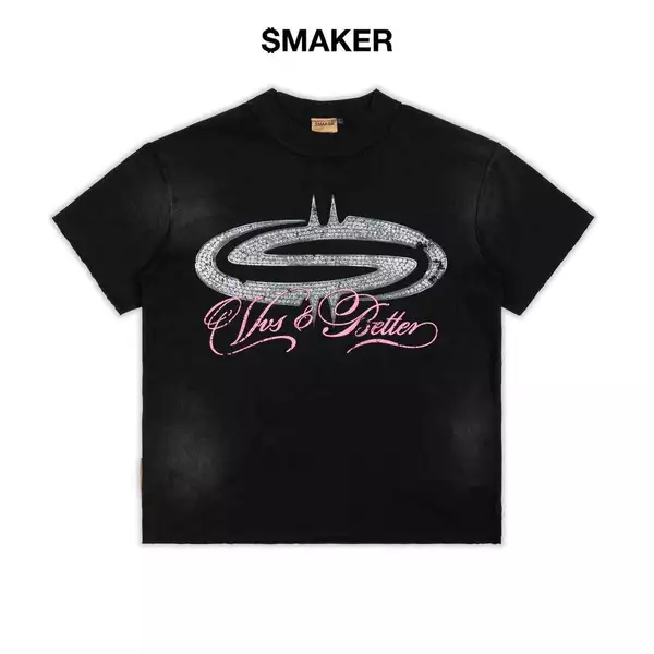 [SMAKER] Áo thun màu đen 100% cotton in chữ nam - VVS & BETTER TEE IN BLACK