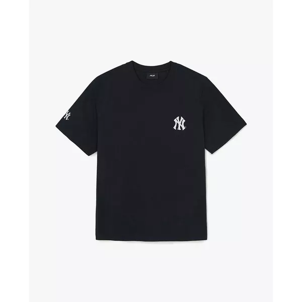 MLB - Áo thun unisex tay ngắn Basic Street Back Lettering_3ATSB1063-50BKS