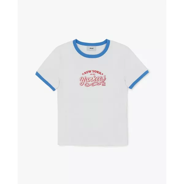MLB - Áo thun nữ cổ tròn tay ngắn Varsity Lettering_3FTSV5563-50WHS