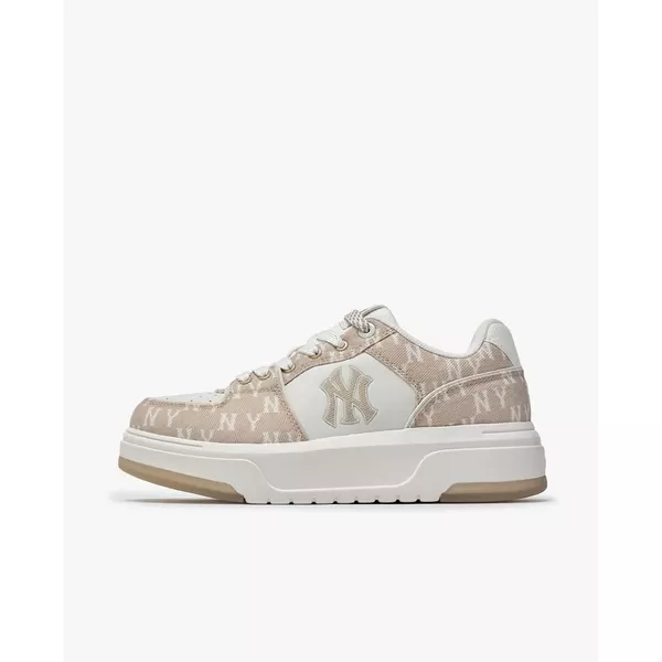 MLB - Giày sneakers unisex cổ thấp Chunky Liner Denim Monogram_3ASXM016N-50CRS