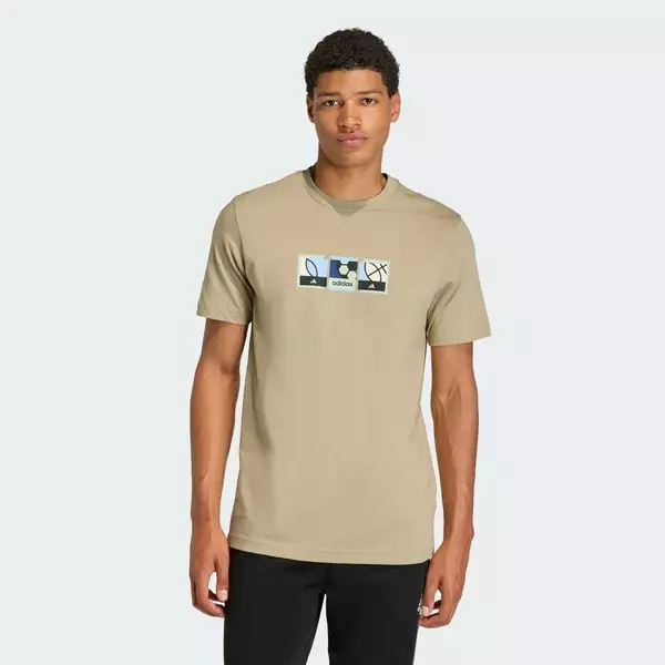 [Duy nhất 8.8 - VOUCHER 30%]adidas Phong cách sống ÁO THUN GRAPHIC STAMPS MEMORIES OF SPORT Nam nâu KG5404