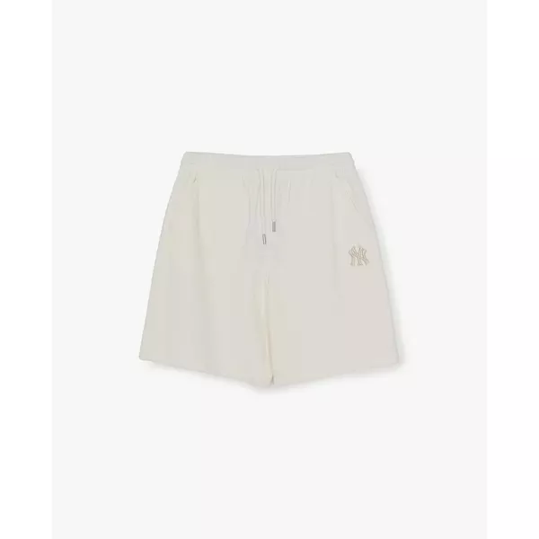 MLB - Quần short unisex ống rộng lưng thun Monogram_3ASPM0163-50IVS